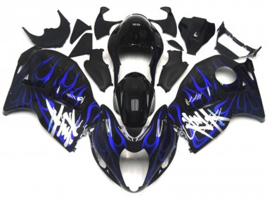 1997-2007 Black with Deep Blue flame Suzuki GSXR 1300 Fairings for Sale