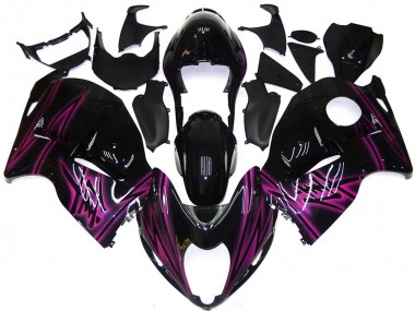 1997-2007 Custom Black Gloss with Pink Suzuki GSXR 1300 Fairings for Sale