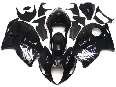 1997-2007 Gloss Black w Silver Decals Suzuki GSXR 1300 Fairings for Sale