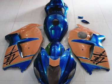 1997-2007 Gloss Blue and Desert Tan Suzuki GSXR 1300 Fairings for Sale