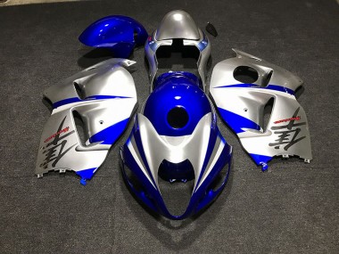 1997-2007 Gloss Blue and Silver Suzuki GSXR 1300 Fairings for Sale