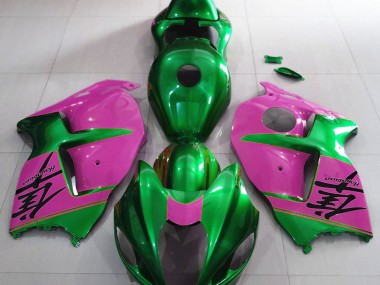 1997-2007 Gloss Green and Pink Suzuki GSXR 1300 Fairings for Sale