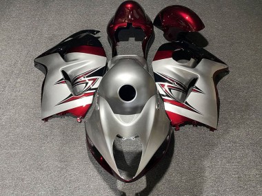 1997-2007 Gloss Silver and Candy Red Suzuki GSXR 1300 Fairings for Sale