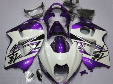 1997-2007 Gloss White & Purple Suzuki GSXR 1300 Fairings for Sale