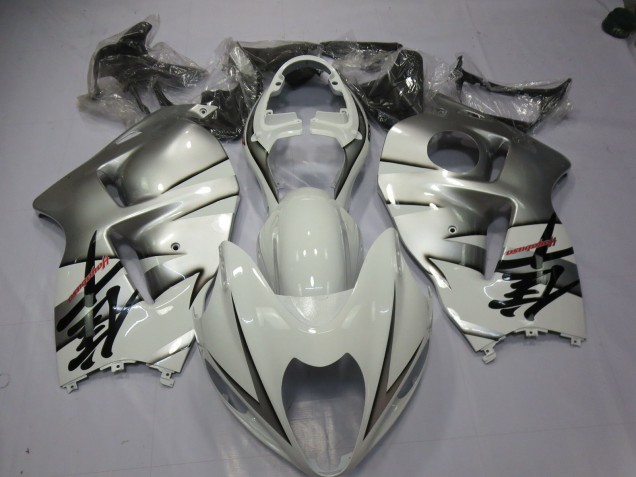 1997-2007 White and Silver Suzuki GSXR 1300 Fairings for Sale