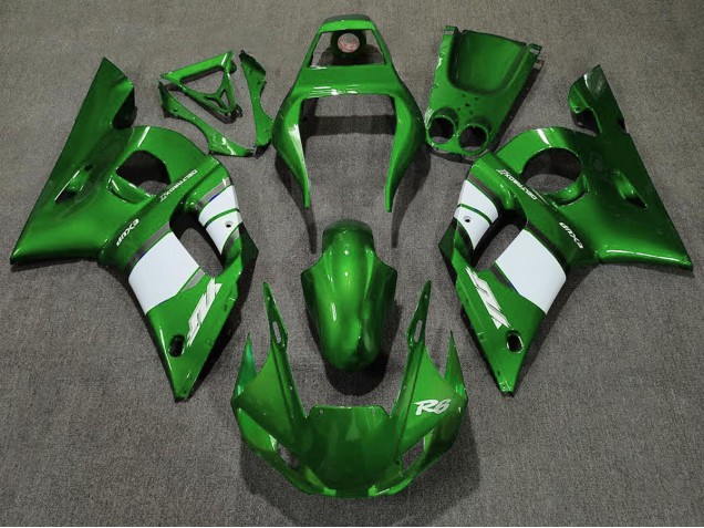 1998-2002 Deep Green & White Yamaha R6 Fairings for Sale