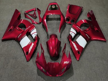 1998-2002 Deep Red & White Yamaha R6 Fairings for Sale