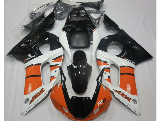 1998-2002 Gloss Orange and Black Yamaha R6 Fairings for Sale