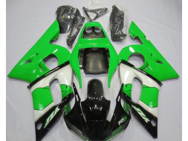 1998-2002 Green White and Black Yamaha R6 Fairings for Sale