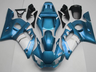 1998-2002 Light Blue & White Yamaha R6 Fairings for Sale