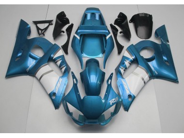 1998-2002 Light Blue & White Yamaha R6 Fairings for Sale