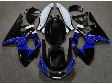 1998-2007 Gloss Black Blue and White Yamaha YZF600 Fairings for Sale