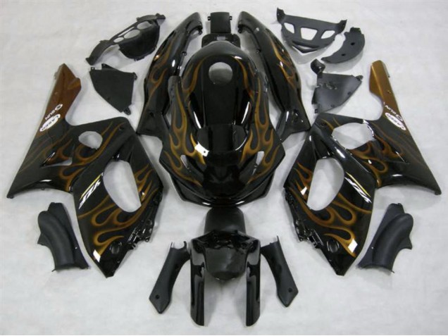 1998-2007 Gold Flame Gloss Yamaha YZF600 Fairings for Sale