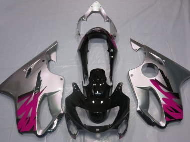 1999-2000 Gloss Silver & Pink Honda CBR600 F4 Fairings for Sale