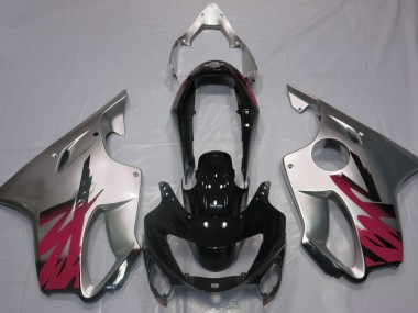 1999-2000 Gloss Silver & Red Honda CBR600 F4 Fairings for Sale