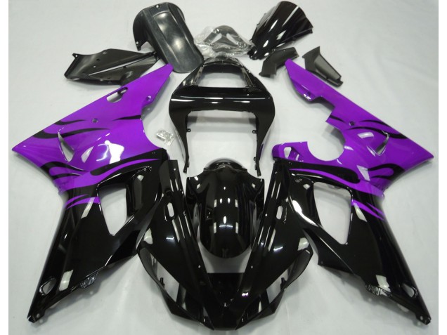 2000-2001 Black Flame & Purple Yamaha R1 Fairings for Sale