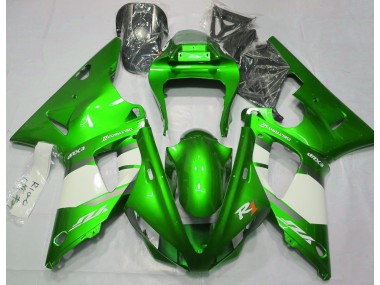 2000-2001 Electric Green & White Yamaha R1 Fairings for Sale