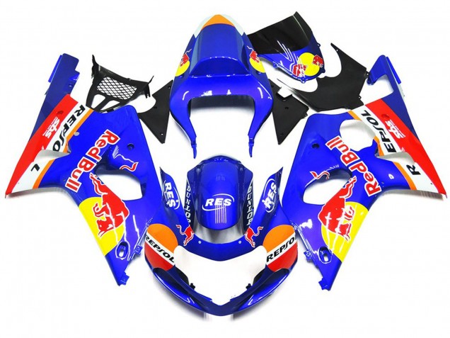 2000-2002 Custom Red Bull Style OEM style Kit Suzuki GSXR 1000 Fairings for Sale