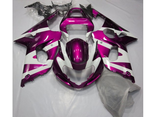 2000-2002 Gloss Pink & White Suzuki GSXR 1000 Fairings for Sale