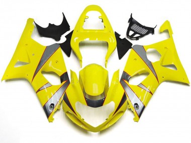 2000-2002 Gloss Yellow and Silver R Kit Suzuki GSXR 1000 Fairings for Sale