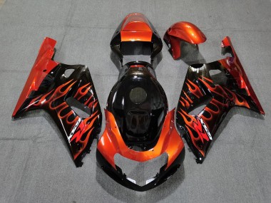 2001-2003 Gloss Black and Orange Suzuki GSXR 600-750 Fairings for Sale