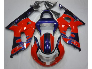 2001-2003 Gloss Red & Blue Suzuki GSXR 600-750 Fairings for Sale