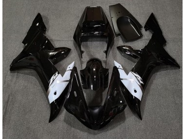 2002-2003 Gloss Black White and Silver Yamaha R1 Fairings for Sale