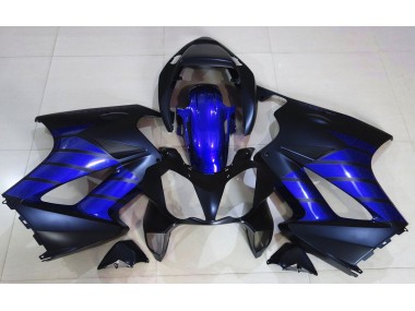 2002-2012 Matte Black & Blue Honda VFR800 Fairings for Sale