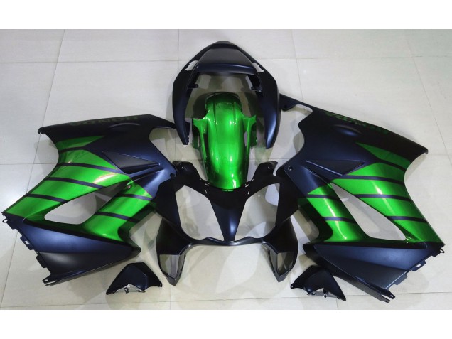 2002-2012 Matte Black & Green Honda VFR800 Fairings for Sale