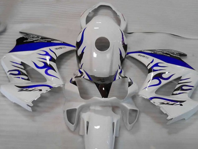 2002-2012 White Blue Flame Honda VFR800 Fairings for Sale