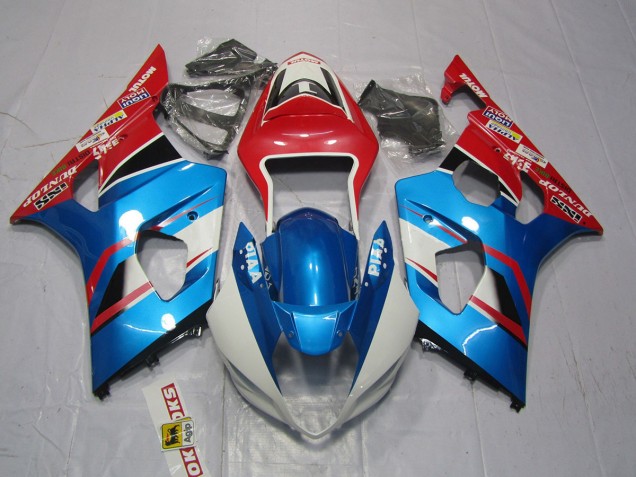 2003-2004 Blue and Red Suzuki GSXR 1000 Fairings for Sale