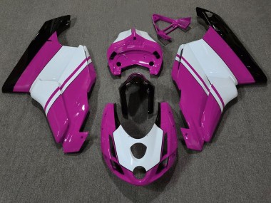 2003-2004 Gloss Pink & White Ducati 749 999 Fairings for Sale