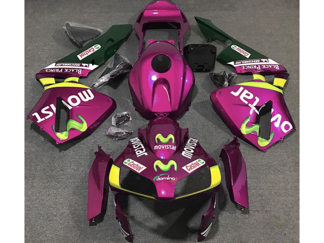 2003-2004 Hot Pink Movistar Honda CBR600RR Fairings for Sale