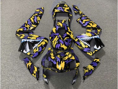 2003-2004 Purple and Yellow Camo Honda CBR600RR Fairings for Sale