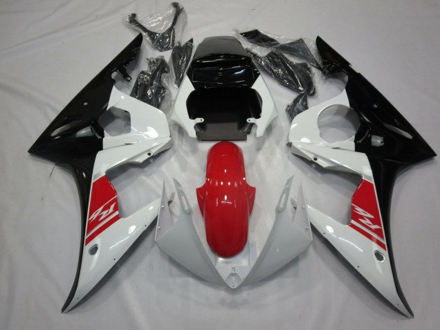 2003-2005 Black White and Red Yamaha R6 Fairings for Sale