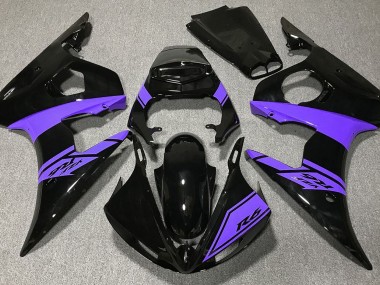 2003-2005 Gloss Black and Purple Yamaha R6 Fairings for Sale