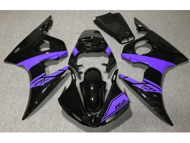 2003-2005 Gloss Black and Purple Yamaha R6 Fairings for Sale