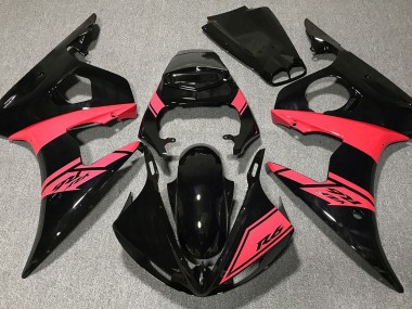 2003-2005 Gloss Black and Red Yamaha R6 Fairings for Sale