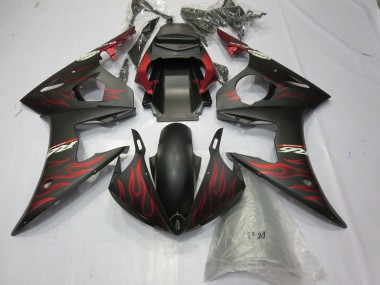 2003-2005 Matte red flame Yamaha R6 Fairings for Sale