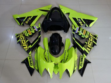 2004-2005 Custom High Viz Yellow Kawasaki ZX10R Fairings for Sale