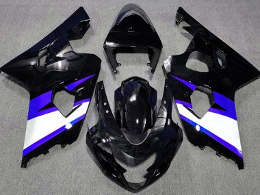 2004-2005 Gloss Black & Blue Suzuki GSXR 600-750 Fairings for Sale