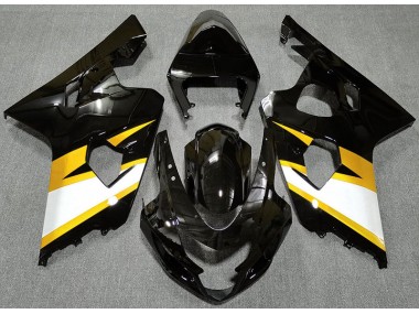 2004-2005 Gloss Black & Yellow Suzuki GSXR 600-750 Fairings for Sale