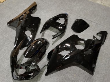 2004-2005 Gloss Black with Blue Decals Suzuki GSXR 600-750 Fairings for Sale