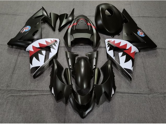 2004-2005 Matte Black Betty Bomber Kawasaki ZX10R Fairings for Sale