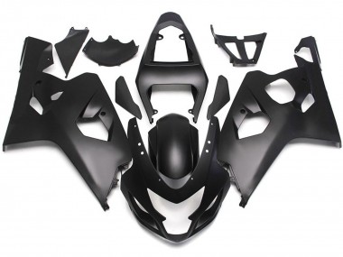 2004-2005 Matte Black Style w Red Decals Suzuki GSXR 600-750 Fairings for Sale