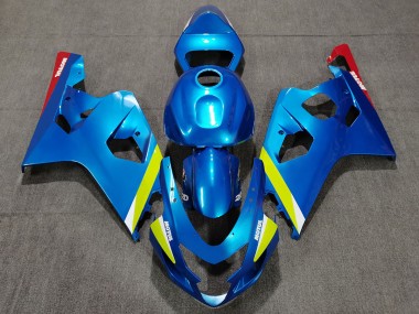 2004-2005 Pearl Blue Yellow Suzuki GSXR 600-750 Fairings for Sale