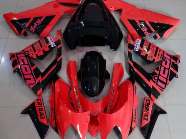 2004-2005 Red and Black & Kawasaki ZX10R Fairings for Sale