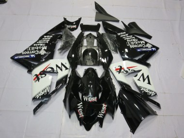 2004-2005 West White Black Kawasaki ZX10R Fairings for Sale