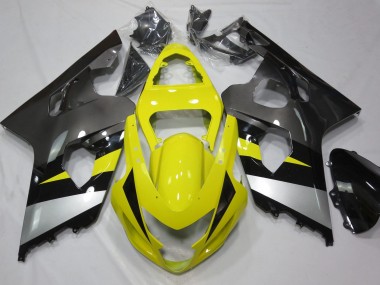 2004-2005 Yellow and Grey Suzuki GSXR 600-750 Fairings for Sale