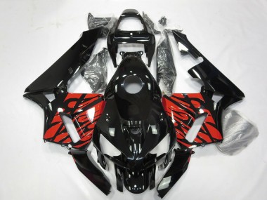 2005-2006 Black and Tribal Red Honda CBR600RR Fairings for Sale